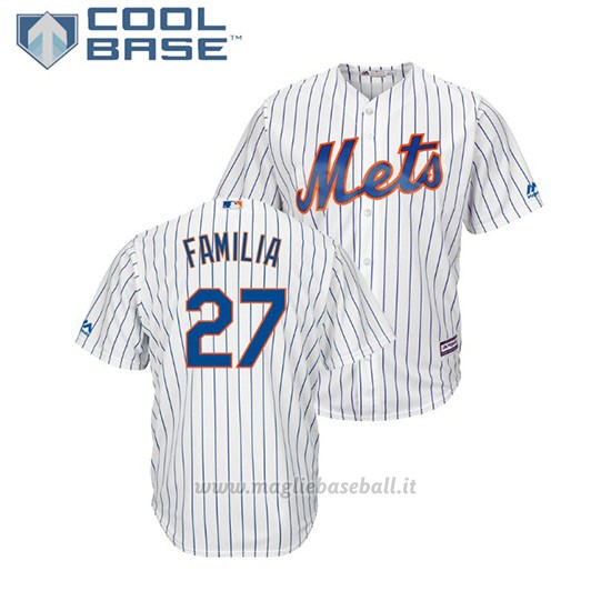 Maglia Baseball Uomo New York Mets Jeurys Familia Cool Base Majestic 1ªBianco